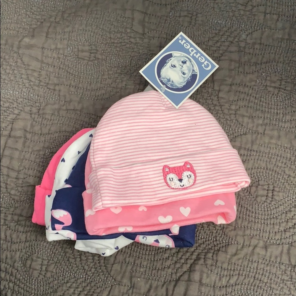Gerber baby girl hats